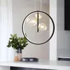 Pendant Lamps Modern Bubble Chandelier Led Rings Circle Ceiling Hanging Lamp Black Loft Living Dining Room Kitchen Lighting FixturePendant