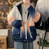 Down Down Parkas 2022 Inverno engrossar lã Trench Coats Collar de peles com capuz Homme gradiente de moda color