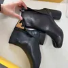 2022 Design de Marca Tabi Boots Split Toe Chunky Salto Alto Botas Femininas Couro Zapatos Mujer Moda Outono Sapatos Femininos Botas MujerT220718