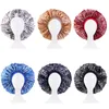 Paisley Wzór Satynowy Czapka z elastycznym zespołem Duży rozmiar Night Cap Damskie Salon Piękno Salon Pielęgnacja Włosów Czapka Soft Headcover