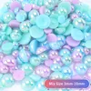 3mm-10mm Mixed AB colors Half Round Pearls Beads Flatback Scrapbooking Embellishment Craft DIY