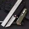 Nouveau couteau pliant de flipper d2 poitrine de finition en satin ponctual palette G10, roulement à billes couteaux ouverts rapides, 2 couleurs