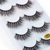 SHIDISHANGPIN 5 Pairs 3D Mink Eyelashes Natural long False Eyelashes Dramatic Lashes Makeup Fake Eyelash Wispy Thick Lash G600