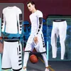 Мужские беговые спортивные костюмы Тренировка Фитнеса Спортивная одежда набор сжатия леггинсов