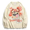 Pulls pour hommes High Street Pull tricoté Hommes Dessin animé Modèle Pull Vintage Casual Lâche O-Cou Jumpers Streetwear Unisexe Automne Japones