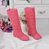 11 dostępnych kolorów koronkowe puste buty Buty oddychające z dzianiny Mesh Korean High Summer Women Knee Womens 220421