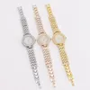 Armbanduhren Mode Runde Quarz Blumenmuster Zifferblatt Casual Uhr Luxus Strass Armband Modische Uhr Wasserdichte Armbanduhr Für Frauen