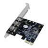 Computerkabelanschlüsse PCI-E 1X bis 16X 1394 DV-Videoaufnahmekarte mit 6-poligem 4 Firewire-Adapter Desktop 3-Port-ZubehörComputer