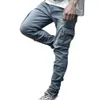 Staplade denim jeans män mode mager mens fickpennor jeans manliga byxor ropa hombre casual denim hip hop byxor