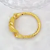 Bangle Gold Bangles Charm Armband för kvinnor 24K Pläterad högkvalitativ kopparfrikanska smycken Luxury Justerbar Dubai AccessoiresBangle INTE2