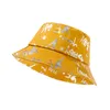 Summer Kids Sunshade Bucket Hats Boy And Girls Sunscreen Breathable Fisherman Hat Bronzing Letters Baby Cap M4086