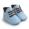 Zapatos de cuna de cuero PU con suela blanda para primeros pasos, primavera/otoño, para bebés de 0 a 18 meses