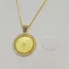 Zinc Alloy Sublimation Necklace Round Rotating Pendants Blanks Heat Transfer Personalized DIY Necklaces