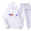 Tracksuit Trapstar Brand Printed Sportswear Men 16 Färger varma två stycken Set Loose Hoodie Sweatshirt Pants Set Hoodie Jogging 220803