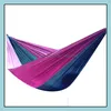 Hammocks Outdoor Furniture Home Garden LL Double Person Hammock Top Quality Portable Nylon Parachute Cot Bed Campi DH6XF