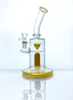 clean clear 9" borosilicate glass pipe hookah aerator with 1 life seed perc 14mm male 60mm diameter