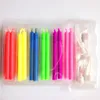 Birthday Party Supplies 12pcspack Wedding Cake Candles Safe Flames Dessert Decoration Colorful Flame Multicolor Candle 220629