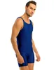 Catsuit Costumes Mens Gymnastics Rompers Sleeveless Stretchy One Piece Sport Gym Yoga Dance Bodysuit Leotard Dance Biketard Unitard