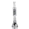 10.6inchs beher dab teçhizatlar csmoking cam boru geri dönüştürücü cam su bonglar 14mm kase donabilir bobin