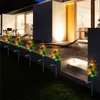 Decorazione per esterni Lampada artigianale Albero Design Giardino solare Decorazioni natalizie a luce led