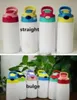 Sublimation Water Bottle Straight Tumbler Stainless Steel Sippy Cup 350ml Straw Cups High Quality for kids DIY 12oz