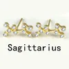 Pendientes de constelación con diamantes doce señales de zodiaco Pendientes de imágenes