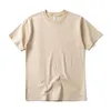 Мужские футболки 250 г чистый хлопок летний американский повседневная одежда сплошного цвета.