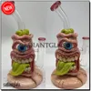 Exsiqusite 7 "Bong en verre culte mal capiteux Bong Eye Monster narguilé nid d'abeille petit Mini Dab plate-forme pétrolière avec bol de 14mm