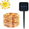 زخرفة الحفلات 10M Solar String Fairy Light