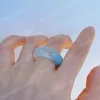 Colorido transparente resina geométrica de anéis redondos irregulares para mulheres Presentes de viagem de jóias de verão Acessório criativo do anel dos dedos