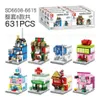 SEMBO 8 EM 1 Mini City Street View Building Blocks Flower Beauty Shop Model kit sets Bricks Educational Toys for Children gifts LJ270V