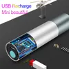 New Flashlight USB Mini LED Rechargable 3 Lighting Mode Waterproof Torch Telescopic Zoom Stylish Portable Suit for Night Lighting