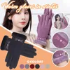Five Fingers Gloves Women Mittens Winter Glove Gothic Emo Accessories Heated Lace Black Cashmere Guantes Calefactable Invierno Mujer #T1P