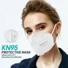 Adult KN95 mask breathable and comfortable face protection dustproof and anti-fog 5 layers protection double layer meltblown cloth folding