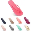 نساء النعال أزياء Flip Flip Flops Beach Hotel Indoor Clipper Triple Black Pink White Lemon Green Grey Navy Womens Shoes Three