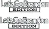 2pcs let let go brandon edition emblemsステッカートラック用デカールCAR9065876