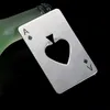 Stainless Steel Bottles Openers Beer Opener Poker Playing Card of Spades Soda Bottle Cap Opener Bar Tools Kitchen Accessories