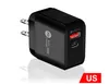 Chargeur mural USBC Type c PD 12W 18w, 24a, adaptateur EU US UK pour smartphone Samsung Huawei Android avec BOX8677973