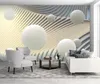 Custom 3D Wallpaper Mural HD Living room bedroom hotel Abstract stereoscopicl line ball 3d background wall