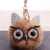 Big Eyes Owl Fur Ball Keychain Cumo soffice BASSE BASSE CHEY CHEY CATHE CHEY CHIED CHIED