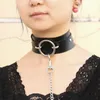 Chokers Punk Choker Collar femme Collier noir Pu Leather Goth Rivets Pendientes Party Club Sexy Gothic Femme Jewelry Sidn22