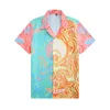 Novo moda Hawaii Floral Print Beach Circhas Men Designer Camisa de boliche de seda casual Camisas havaianas Men Blusa de verão Manga curta solta