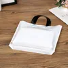 Sacs en plastique Business Gift Emballage avec poignée de boucle pour sac de vêtements Boutique Store personnalisé 220704 personnalisé