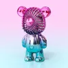 USB Mini Fan Oplaadbare bundels Handheld elektropleren Bear Outdoor Creative Desktop Mute opladen draagbare drie-versnellingen winddhl gratis YT199502