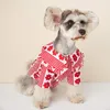 Little Daisy Gedrukte hondenkleding Casual katoenen huisdier t shirts zomer schnauzer slijtage shiba kleding corgi bovenkleding