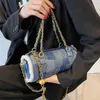 Дизайнерская сумочка женщина для плеча модная джинсовая сумка для мессенджера 220517