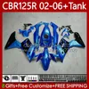 + Carene OEM serbatoio per HONDA CBR 125R CBR 125 R CC CBR125R Azzurro 2002 2003 2004 2005 2006 Corpo 124No.88 CBR-125 CBR125RR 02-06 CBR-125R 125CC 02 03 04 05 06 Carrozzeria