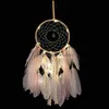 Party Decoration Girl Heart Lovely Feather Dream Catcher Room Wind Chime Pendant Birthday Gift Drop Delivery 2021 Event Supplies Festive H