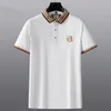 High end embroidered short sleeved cotton polo shirt men s T shirt Korean fashion clothing summer luxury top 220606