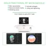 Fractional RF Radio Frequentie Micro Naald Face Device 300W Golden Microneedling voor Home